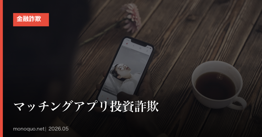 マッチングアプリの投資詐欺はなぜ急増？手口の特徴と被害時の対処法